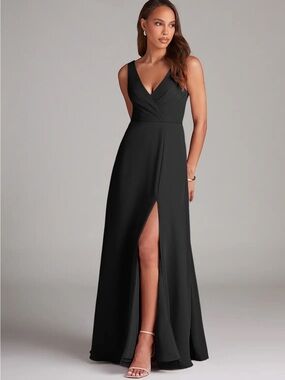 Azazie Nelly Back Gown with Slit